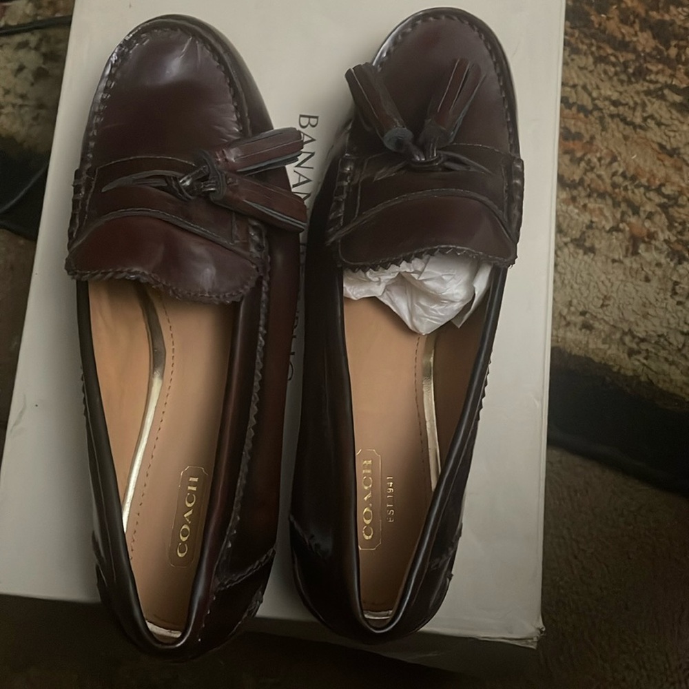 Coach Haydee Loafers, wine colored
